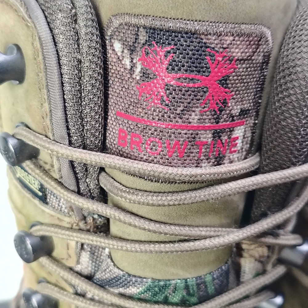 Under Armour Brow Tine Hunting Boots 400g Primaloft GoreTex Womens 7.5 Camo Pink - Picture 6 of 14